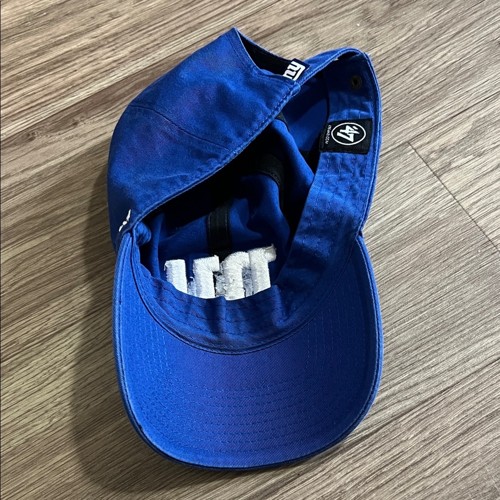Men’s NY Giants NFL ‘47 Brand Royal Blue Cleanup Adjustable Hat - Picture 3 of 10